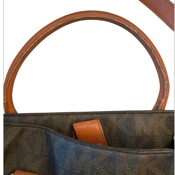 Michael Kors Hamilton Signature Shoulder bag Handbag Brown Saffiano Leather - Picture 6 of 10